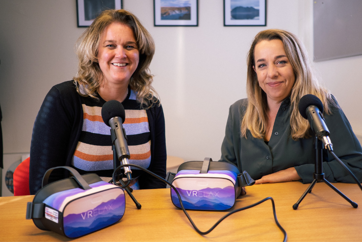 Luister naar de podcast over de VRelax: een toepassing van Virtual Reality ter ontspanning